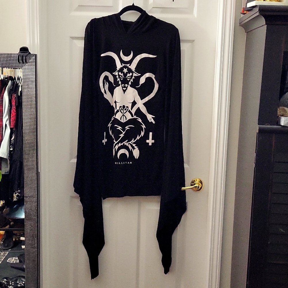 Killstar Hooded Jersey Baphomet Dress